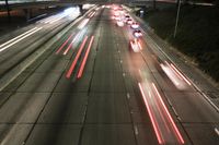 Nighttime View of Los Angeles Cityscape, California, USA