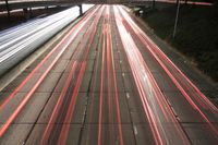 Nighttime View of Los Angeles Cityscape, California, USA