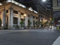 Los Angeles Classic Architecture with Street Lights