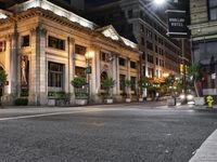 Los Angeles Classic Architecture with Street Lights