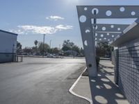 this is a very unusual structure in the shape of a number of holes on a building