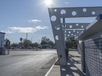 this is a very unusual structure in the shape of a number of holes on a building