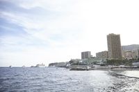 Los Angeles Coastal Cityscape with Skyscrapers and Pier
