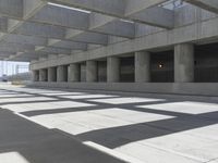 Los Angeles Concrete Bridge with Brutalist Architecture