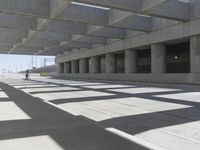 Los Angeles Concrete Bridge with Brutalist Architecture