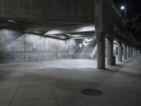 Los Angeles Concrete Buildings at Night Lights