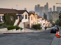 Los Angeles Dawn: Asphalt Roads and Clear Skies