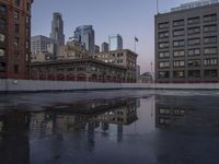 Los Angeles Dawn: Cityscape Reflection