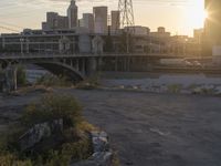 Los Angeles Dawn Urban Skyline