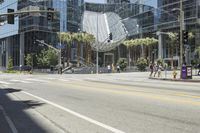 Los Angeles Downtown Metropolitan Area with Architecture and Road