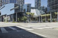 Los Angeles Downtown Metropolitan Area with Architecture and Road