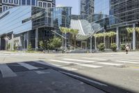 Los Angeles Downtown Metropolitan Area with Architecture and Road