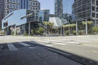 Los Angeles Downtown Metropolitan Area with Architecture and Road