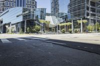 Los Angeles Downtown Metropolitan Area with Architecture and Road