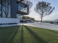 Los Angeles: A Building with a Lush Grass Lawn