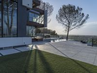 Los Angeles: A Building with a Lush Grass Lawn