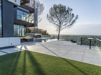 Los Angeles: A Building with a Lush Grass Lawn