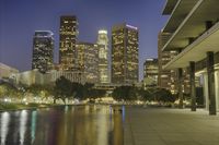 Los Angeles High-Rise Reflections: Modern Architecture and Water