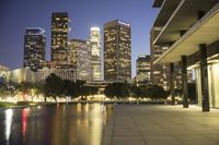 Los Angeles High-Rise Reflections: Modern Architecture and Water