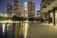 Los Angeles High-Rise Reflections: Modern Architecture and Water