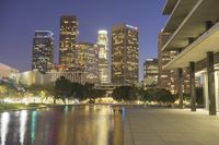 Los Angeles High-Rise Reflections: Modern Architecture and Water