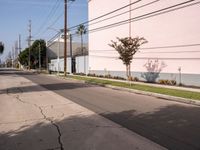 Los Angeles Industrial Asphalt Road With Clear Sky