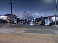 Los Angeles by Night: Asphalt Roads and Artificial Lights