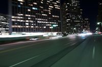 Los Angeles Night Cityscape: Light Trails Illuminating the City