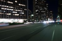Los Angeles Night Cityscape: Light Trails Illuminating the City