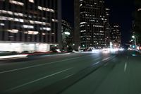 Los Angeles Night Cityscape: Light Trails Illuminating the City