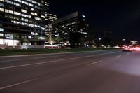 Los Angeles Night Cityscape: Light Trails Illuminating the City