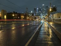 Night Skyline of Los Angeles, California, USA