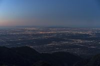 Los Angeles Night Skyline with Mountain View