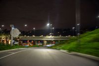 Los Angeles Night Urban Road Lights