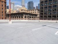 Los Angeles Urban Parking Deck under Clear Sky