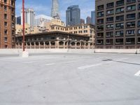Los Angeles Urban Parking Deck under Clear Sky