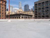 Los Angeles Urban Parking Deck under Clear Sky