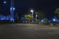 Los Angeles Parking Lot with Blue Night Sky