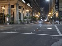 Los Angeles Road: Asphalt and Night Traffic