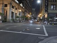 Los Angeles Road: Asphalt and Night Traffic