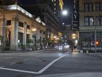 Los Angeles Road: Asphalt and Night Traffic