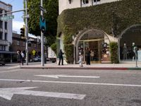Los Angeles Road Scene with Classic Architecture