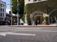 Los Angeles Road Scene with Classic Architecture