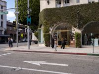 Los Angeles Road Scene with Classic Architecture