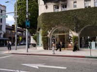 Los Angeles Road Scene with Classic Architecture