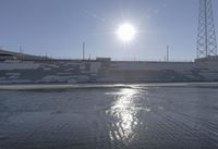 Road with Water Reflection in Los Angeles