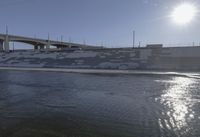 Road with Water Reflection in Los Angeles