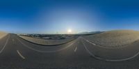 this is a 360 - view of the inside of the car park of an rv park