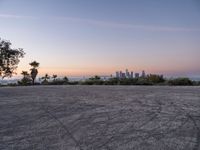 Los Angeles Skyline: Asphalt Jungle Meets Clear Dawn Sky