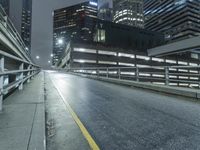 Los Angeles Skyline at Night with Modern Architecture